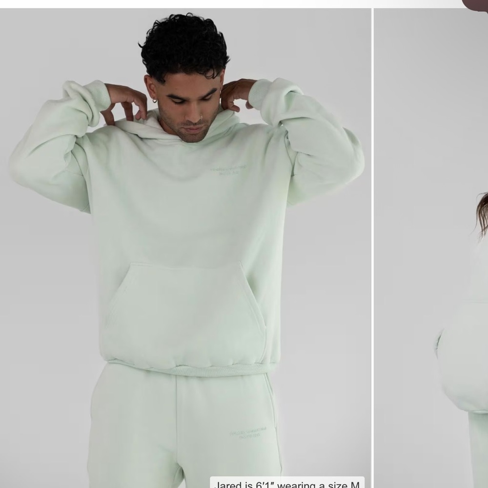 Comfrt Mint Pastel Hoodie Sweatshirt - Picture 3 of 6